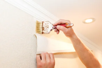 Pose de papier peint à Vornay — revêtements muraux et toiles de verre